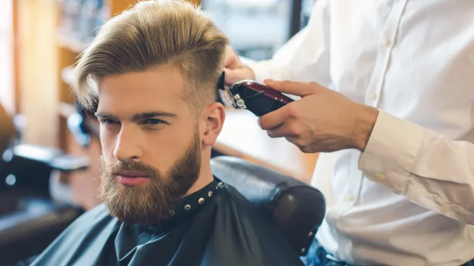 Modern precision haircut styling